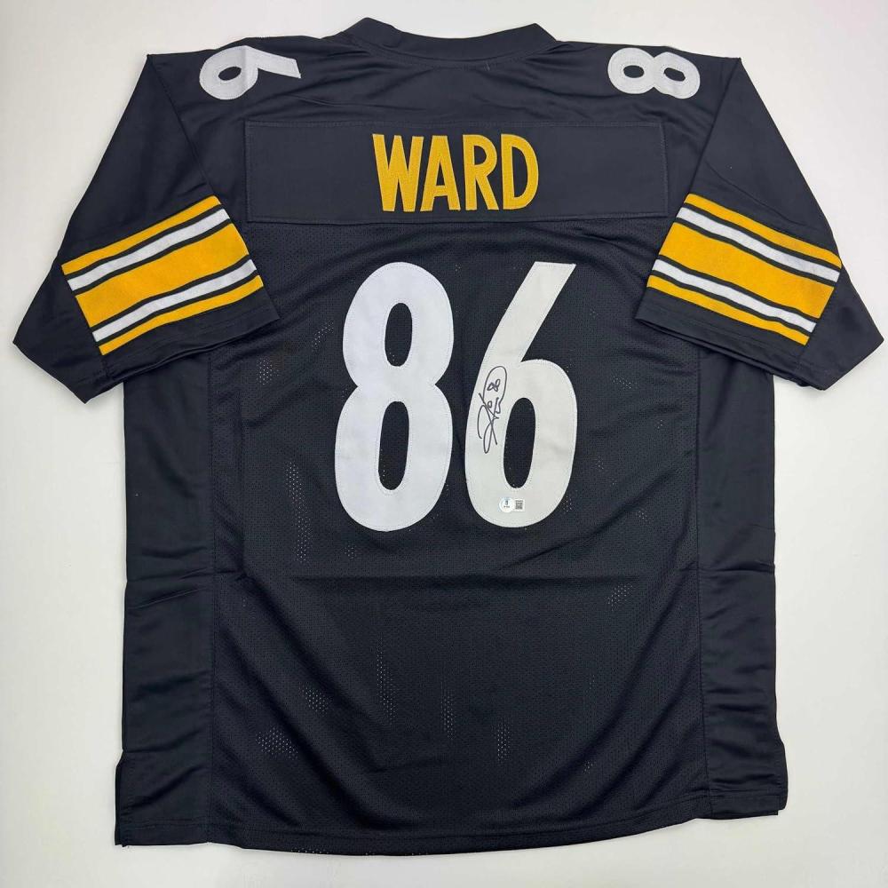 imageAutographedSigned Hines Ward Pittsburgh Black Football Jersey JSA COA