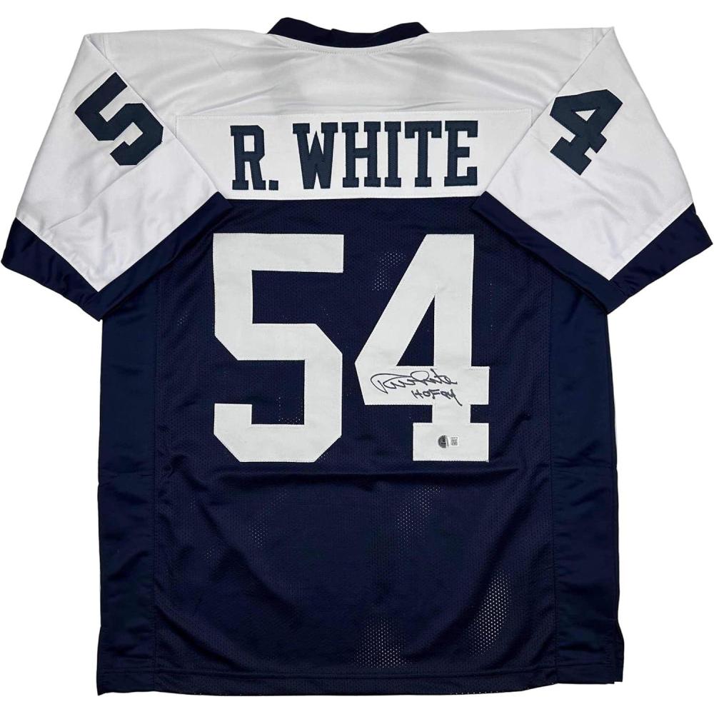 imageAutographedSigned Randy White HOF 94 Dallas Thanksgiving Day Football Jersey JSA COA