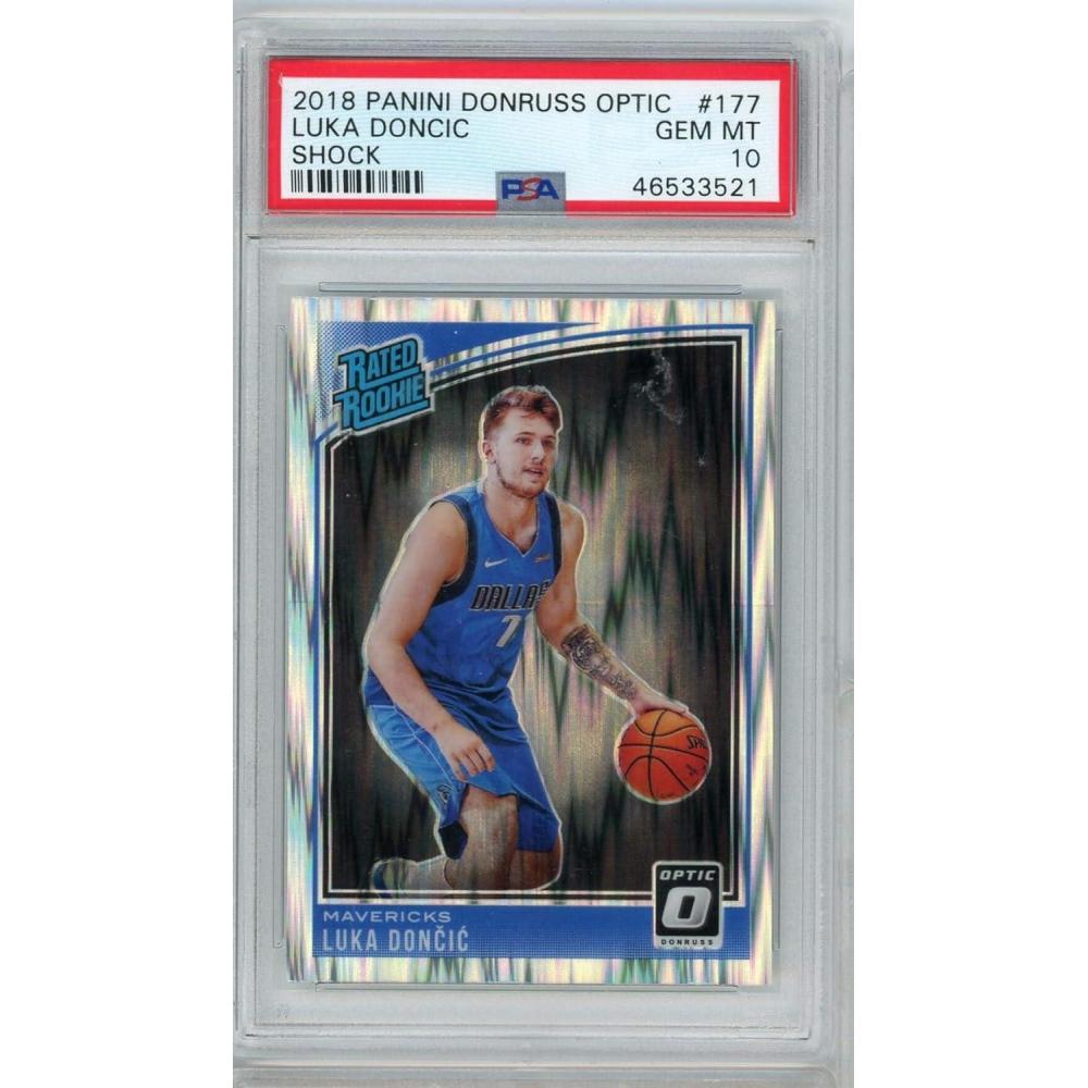 imageGraded 2018 Panini Donruss Luka Doncic 177 Rookie RC Basketball Card PSA 10 Gem Mint