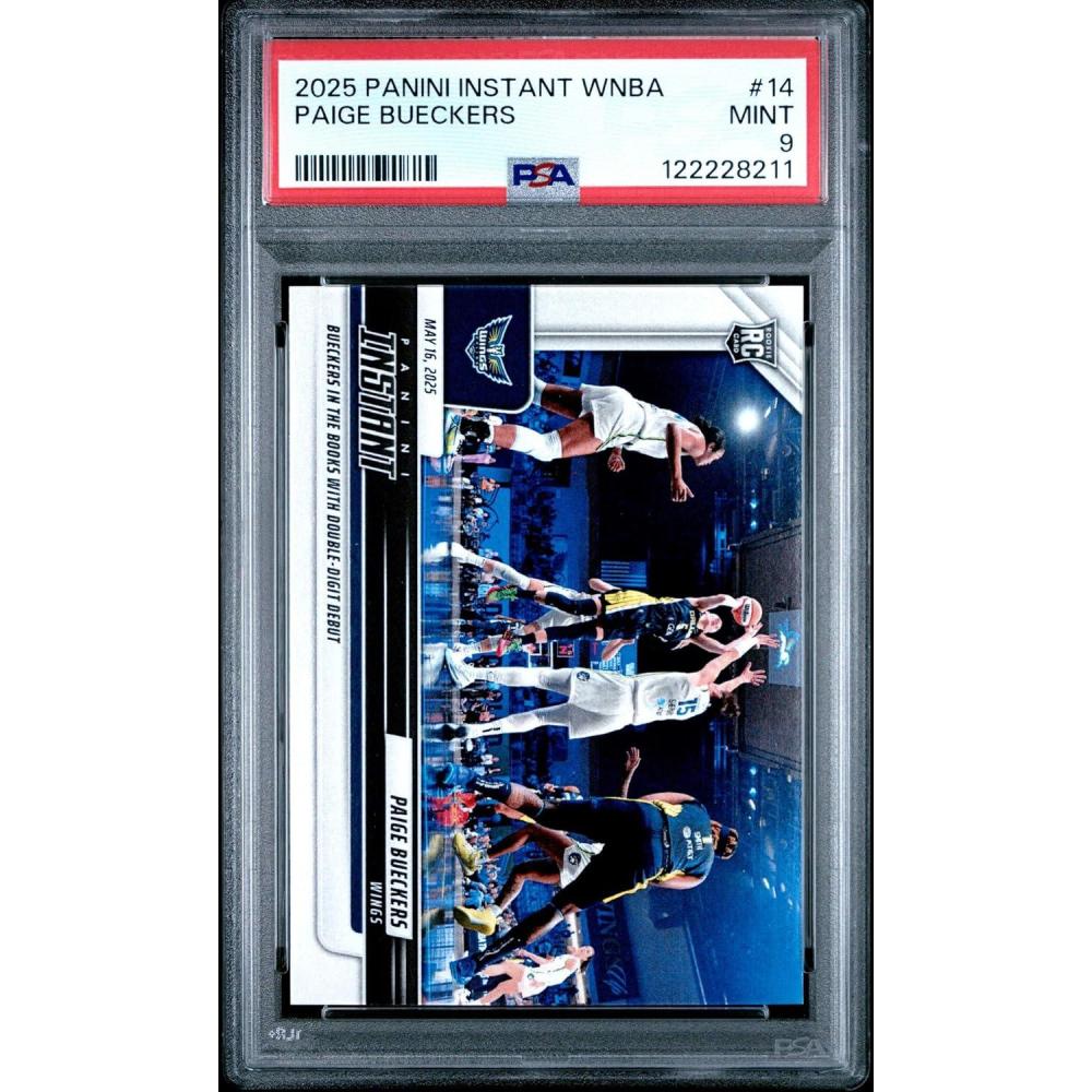 imageGraded 2025 Panini Instant Paige Bueckers 14 Rookie RC Basketball Card PSA 9 Mint