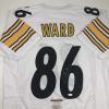 imageAutographedSigned Hines Ward Pittsburgh White Football Jersey JSA COA