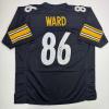 imageAutographedSigned Hines Ward Pittsburgh Black Football Jersey JSA COA