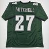 imageAutographedSigned Quinyon Mitchell Philadelphia Green Football Jersey JSA COA