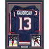 imageFramed Facsimile Autographed Johnny Gaudreau 35x39 Columbus Blue Reprint Laser Auto Hockey Jersey