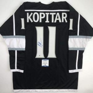imageAutographedSigned Anze Kopitar Los Angeles LA Black Hockey Jersey Beckett BAS COA