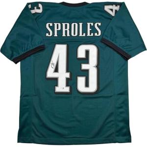 imageAutographedSigned Darren Sproles Philadelphia Green Football Jersey Beckett BAS COA
