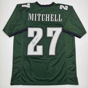 imageAutographedSigned Quinyon Mitchell Philadelphia Green Football Jersey JSA COA