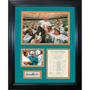 imageFramed Miami Dolphins 1972 Undefeated Season Facsimile Laser Engraved Don Shula Signature Auto 11quotx14quot Football Photo Sig Collage