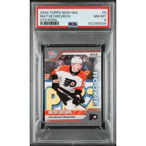 imageGraded 2024 Topps Now NHL Matvei Michkov 9 Stickers Rookie RC Hockey Card PSA 8 Near Mint