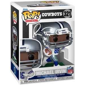 imageMichael Irvin 321 Facsimile Signed Reprint Laser Autographed Funko POP Football NFL Dallas Cowboys Figurine with Protector Case