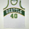 imageAutographedSigned Shawn Kemp Seattle White Basketball Jersey JSA COA