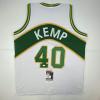 imageAutographedSigned Shawn Kemp Seattle White Basketball Jersey JSA COA