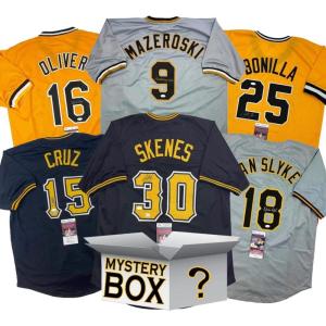 imageAutographedSigned Pittsburgh Baseball Jersey Mystery Box with PSA JSA or Beckett COA