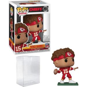imagePatrick Mahomes II 251 Funko POP Football Kansas City Chiefs Figurine Bundle with HOFSM Protector Case