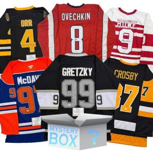 imageRandom AutographedSigned Hockey Jersey Mystery Box with PSA JSA or Beckett COA
