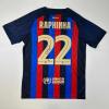 imageAutographedSigned Raphinha Raphael Belloli FC Barcelona Blue Soccer Jersey Beckett BAS COA