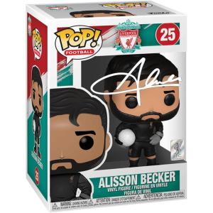 imageAlisson Becker 25 Facsimile Signed Reprint Laser Autographed Funko POP Soccer Liverpool Figurine with Protector Case