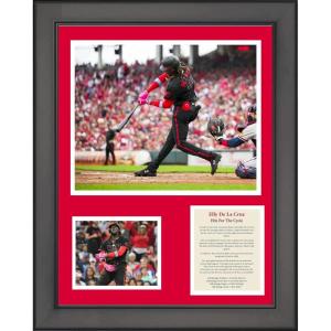 imageFramed Elly De La Cruz Rookie Year Cycle Cincinnati Reds 11quotx14quot Baseball Three Photo Collage