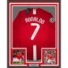 imageFramed AutographedSigned Cristiano Ronaldo 35x39 Manchester United Red Soccer Jersey Beckett BAS COA