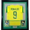 imageFramed AutographedSigned Ronaldo Nazario 35x39 Brazil Yellow Soccer Jersey Beckett BAS COA