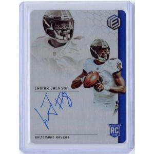 image2018 Panini Elements Lamar Jackson 78 Rookie Auto 49 Rookie RC Football Card