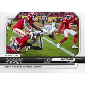 image2024 Panini Instant Brock Bowers 178 Las Vegas Raiders Rookie RC Football Card