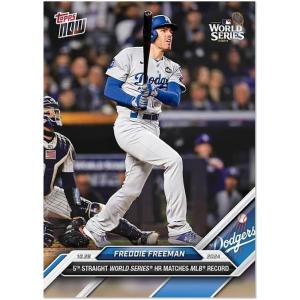 image2024 Topps Now Freddie Freeman 870 5th Straight Game With Home Run Matches World Series Record Los Angeles Dodgers Baseball Card