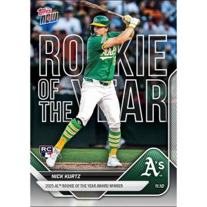 image2025 Topps Now Nick Kurtz OS2 2025 AL Rookie of the Year Award Winner Athletics Rookie RC Baseball Card