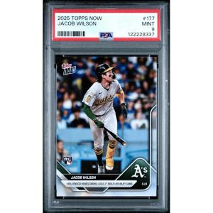imageGraded 2025 Topps Now Jacob Wilson 177 Rookie RC Baseball Card PSA 9 Mint