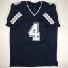 imageAutographedSigned Dak Prescott Dallas Dark Blue Football Jersey JSA COA
