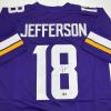 imageAutographedSigned Justin Jefferson Minnesota Purple Football Jersey JSA COA