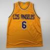 imageFacsimile Autographed LeBron James Los Angeles LA Yellow Reprint Laser Auto Basketball Jersey Size Mens XL
