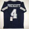 imageAutographedSigned Dak Prescott Dallas Dark Blue Football Jersey JSA COA