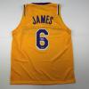 imageFacsimile Autographed LeBron James Los Angeles LA Yellow Reprint Laser Auto Basketball Jersey Size Mens XL