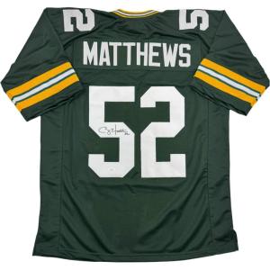 imageAutographedSigned Clay Matthews Green Bay Green Football Jersey JSA COA