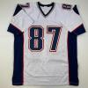imageFacsimile Autographed Rob Gronk Gronkowski New England White Reprint Laser Auto Football Jersey Size Mens XL