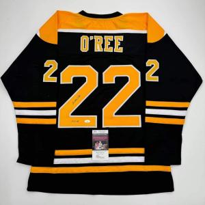 imageAutographedSigned Willie ORee quotHOF 2018quot Boston Black Hockey Jersey JSA COA