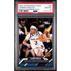 imageGraded 2024 Topps Bowman U Now Hannah Hidalgo 99 Blue March Madness 49 Rookie RC Basketball Card PSA 10 Gem Mint