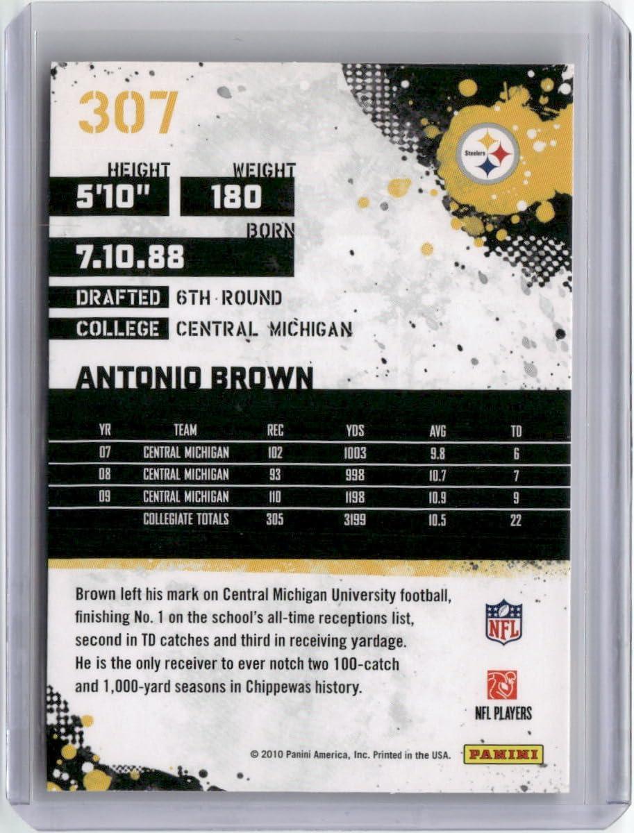 imageVintage 2010 Score Antonio Brown 307 Rookie RC Football Card