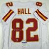 imageAutographedSigned Dante Hall Kansas City White Football Jersey PSADNA COA
