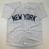 imageFacsimile Autographed Mickey Mantle New York Pinstripe Reprint Laser Auto Baseball Jersey Size Mens XL