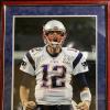 imageFramed AutographedSigned Tom Brady New England Patriots Signature Cut Index Card Super Bowl Patches JSA COALOA