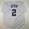 imageFacsimile Autographed Derek Jeter New York Pinstripe Reprint Laser Auto Baseball Jersey Size Mens XL