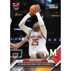 image2024 Topps Bowman U Now Derik Queen 98 Hits Epic Buzzer Beater to Send Maryland to Sweet 16 Rookie RC Basketball Card