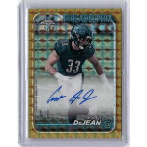 image2024 Topps Chrome Gold Geometric Cooper DeJean RACDE 5050 Auto Rookie RC Football Card