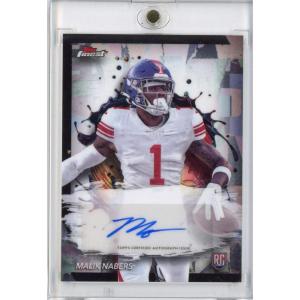 image2024 Topps Finest Malik Nabers RFAMN Autograph Rookie RC Football Card
