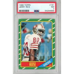 imageGraded 1986 Topps Jerry Rice 161 Rookie RC Football Card PSA 7 Near Mint