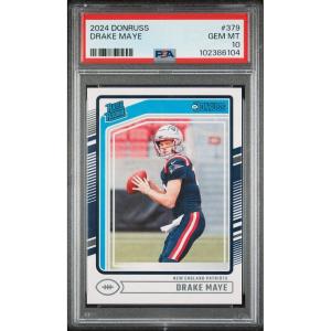 imageGraded 2024 Panini Donruss Drake Maye 379 Rookie RC Football Card PSA 10 Gem Mint