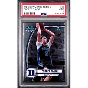imageGraded 2024 Topps Bowman Chrome U Cooper Flagg 16 Rookie RC Basketball Card PSA 9 Mint