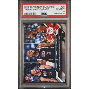 imageGraded 2024 Topps Now Olympics Steph CurryLeBron JamesKevin Durant 26 Basketball Card PSA 10 Gem Mint